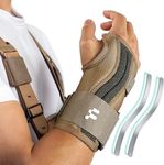 Fitomo Carpal Tunnel Wrist Brace For Work With Splint and Palm Cushion, Wrist Pain Relief Support for Men and Women, Ideal for Carpal Tunnel, Tendinitis, Arthritis (Left Hand, L/XL)