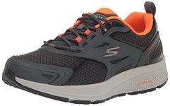 Skechers Men's GOrun Consistent-Athletic Workout Running Walking Shoe Sneaker with Air Cooled Foam, Grey/Orange, 8.5 X-Wide