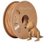 Polymaker Matte PLA Filament 1.75mm Wood Brown, 1.75 PLA 3D Printer Filament 1kg - PolyTerra 1.75 PLA Filament Matte Wood Brown 3D Printing Filament