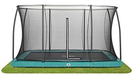 Salta Comfort Edition Ground – Rectangular inground trampoline with safety net – 12x8ft / 366x244cm – Green