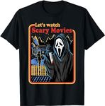 CekoCk Funny Halloween Let’s Watch Scary Horror Movies Ghost Killer T-Shirt Graphic T Shirt Men Women Unisex (Black,Large)