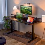 Green Soul Elevate Multi-Purpose Electric Height Adjustable Office Desk with Monitor Riser, Ergonomic Spacious Sit Stand Solution | Installation Provided (Carbon Black)