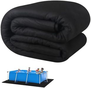 Above Ground Pool Liner Pad 16'x 32' Rectangle,2025 New Pool Pad 300g/㎡ Thicker|Prevents Punctures|Made of Strong Eco Friendly Geotextile Material|Extend Life of Liner|Pre-Cut Outdoor Black Pool Mats