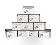 StorePAK Office Archive/Storage Cardboard Boxes & Lids Pack of 10. Good for Office, Home Storage & Moving House white & Grey