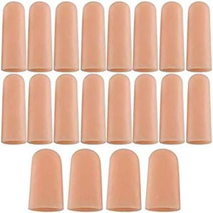 ANCIRS Gel Finger Support Protector Gloves, Gel Finger Cots/Covers - Different Sizes Silicone Fingertips for Hands Cracking, Eczema Skin (20pcs)