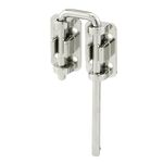 Defender Security U 9846 Patio Sliding Door Loop Lock – Increase Home Security, Install Additional Child-Safe Security, 1-1/8” Hardened Steel Bar with Diecast Base, Nickel Plated