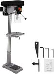 GarveeTech 15 in Floor Drill Press, 7.5 Amp 120V Pure Copper Motor with Swing-away Safety Guard, 288-3084 RPM Variable Speed, 0-45° Tilting Worktable, Tabletop Drilling Machine for Wood Metal