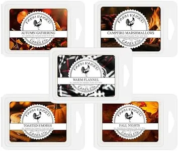 Farm Raised Candles Cool Weather Pack - Fall Soy Wax Melts 5-Pack: Campfire Marshmallows, Toasted S'mores, Warm Flannel, Autumn Gathering, Fall Nights - 3oz Each | Fresh From the Farm Soy Wax Melts