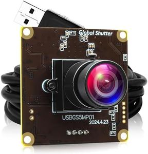 ALPCAM Global Shutter USB Camera Module 5MP Wide Angle USB Camera High Speed 60fps 1080P Webcam USB Lightburn Camera No Distortion USB Webcam Board UVC for Computer, Laptop, Android and Raspberry Pi