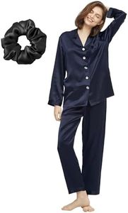 LilySilk 100% Mulberry Silk Pajamas for Women, Silk Hair Scrunchies for Frizz&Breakage Prevention