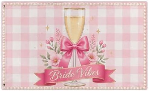KEEPAEON Bride Vibes Flag 3x5 Ft Polyester Double Sided for Bridal