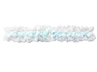 Bridal Garter, Lace White and Blue Garter, Blue Bow and Rhinestone,Lace Garter, Garter, Wedding Garter, Bride, Wedding Garter, FBA