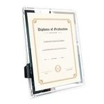 GraduationMall A4 Glass Photo Frame Certificate Frame Diploma Frames Document Picture Holder,Wall & Tabletop Display