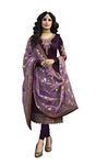 RUDRAPRAYAG Women's Satin Georgette Embroidered Semi-stitched Salwar Suit(2425-PNK-NW_Free SIze)