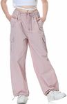 Rolanko Girls Parachute Cargo Pants