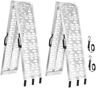 7.5 FT Aluminum Loading Ramps for Pickup Trucks | 1500 lbs Capacity ATV, Motorcycle, Lawn Mower, Dirt Bike, UTV Loading | Foldable, Lightweight with Rubber Handles | 2PC Set