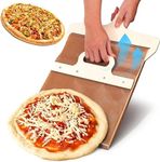 FRYIO® Large Non-Stick Pizza Peel with Handle, Perfect for Home Pizza Making,Sliding Pizza Peel, Magic Non-Stick Pizza Transfer Slider with Handle, Super Smart Pizza Spatula Paddle