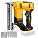 Cordless Brad Nailer Compatible with Dewalt 20V Battery (No Battery), 18GA Brushless Electric Stapler Nailer with 500 Nails and 500 Staples, 2 Mode Cordless Nail Gun for Upholstery, Woodworking