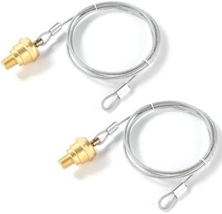 2PCS Air Tank Drain Valve Plug Fitting 1/4" NPT with 60" Cable, Air Compressor Drain Valve Cable For Semi Trucks