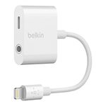 Belkin 3.5 mm Audio + Charge Rockstar (iPhone Aux Adapter/iPhone Charging Adapter), White