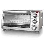 BLACK+DECKER™ Natural Convection 4-Slice Toaster Oven, Stainless Steel, Bake, Broil, Toast, Keep Warm Cooking Functions