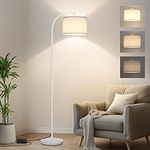 Floor Lamps for Living Room, White 