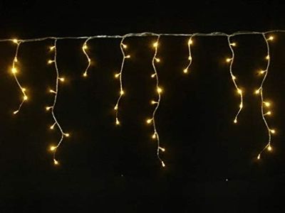 360 LED(10.8M)/480 LED(14.5M) Solar Icicle Christmas Lights with 8 Functions (Warm White, 10.8)