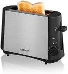 Cloer 3890 Single Toaster, Mini Toaster for 1 Slice of Toast, 600 W, "Defrost Function", Crumb Drawer, Lifting Device, Frosted Heat-Insulated Stainless Steel Housing