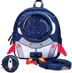 Rocket Toddler Backpack with Leash,3-9 Years Anti-lost Kids Backpack,Children Backpack for boys girls