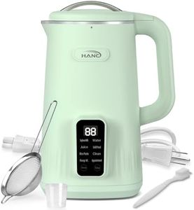 Nut Milk Maker Machine, 28oz Automatic 8-in-1 Quiet Operation Soy Milk Maker, Homemade Almond, Coconut, Juice & Soup, Delay Start/Keep Warm/Self-Cleaning/Boil Water (Cyan)
