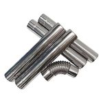 4 Stove Pipe and 90 Degree Elbow Pipe 2.36 inch Camping Wood Stove Chimney for Tent TAISOCA Elbow Chimney Stove Pipe for Camping