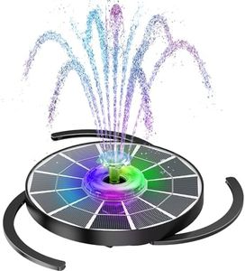 AISITIN Fontaine solaire à LED 4 W pour l'extérieur, avec télécommande, pompe solaire flottante avec 4 effets de pulvérisation, avec batterie et facturation, fontaine solaire pour jardin, étang, bain