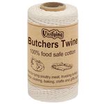 Vivifying 328 Feet 3Ply Cotton Bakers Twine, Food Safe Cooking String for Tying Meat, Making Sausage (White)