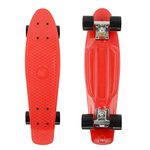 PHAT Kids Skateboard, 22" Mini Skateboard for Kids Teens Adults & Beginners, PU Wheels with All-in-One Skate T-Tool (Red)