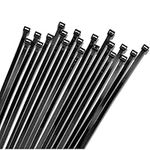 Bolt Dropper 11" Black Zip Cable Ties (1000 Pack), 50lbs Tensile Strength - Heavy Duty, Self-Locking Premium Nylon Cable Wire Ties for Indoor and Outdoor (Black)