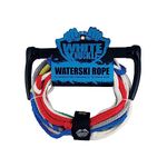 White Knuckle Waterski Rope, 70ft, 8 Section Main, 12" Rubber Grip Handle, 1700lb Breaking Capacity