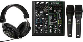 Mackie Performer Bundle - ProFX6v3 Mixer, EM-89D x 2 Dynamic Microphones, MC-100 Headphones