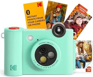 KODAK Smile+ Wireless Digital Instant Print Camera with Effect-Changing Lens, 2x3” Sticky-Backed Photo Prints, and Zink Printing Technology, Compatible with iOS and Android Devices - Green