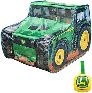 John Deere Pop Up Tent – Tractor Playhouse for Kids | Removable Key Fob with Tractor and Farm Sounds | Vehicle Toys for Toddlers - Sunny Days Entertainment