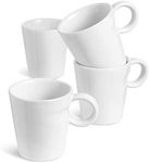 LE TAUCI 5 oz Espresso Mugs, Ceramic Small Stackable Coffee Cups, Designed for Double Shots of Espresso, Lungo and Tea, Perfect for Espresso Machine and Coffee Maker, Set of 4, White