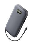 Belkin UltraCharge Pro Power Bank 27000mAh, Portable Charger with Integrated USB C Cable, 240W USB PD - Fast Charging Battery Pack for MacBook Pro, iPhone, iPad, Galaxy, Pixel & More - Charcoal
