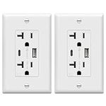 TOPGREENER 20 Amp USB Outlet, Type 