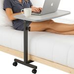 Vive Compact Overbed Table - Over Hospital Bed Tray - Rolling for Home Use or Medical - Adjustable Height, Tilt Top and Swivel Wheels - for Reading, Laptop, Eating, Bedridden, Elderly and Seniors