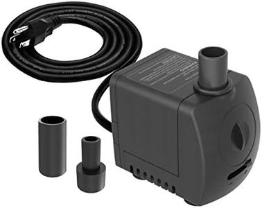 Knifel Submersible Pump 150GPH (550 L/H 9.5W) Ultra Quiet with Dry Burning Protection 4ft High Lift for Fountains, Hydroponics, Ponds, Aquariums & More……