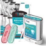 Dental Floss, Refillable Dental Floss Picks Dispenser 3 Cases with 432 Pcs Floss Sticks for Adults Kids Teeth Cleaning, Teeth Clean Dental Flossers Picks Organizer, Toothpicks Floss for Family Travel