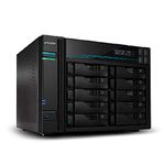 Asustor Lockerstor 10 AS6510T 10 Bay NAS Enclosure - Network Attached Storage, Quad Core 2.1GHz CPU, 8GB RAM DDR4, M.2 NVMe SSD Caching (Diskless)