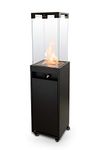 Planika - Faro - Portable Patio Heater - 8 KW Gas Propane Fireplace Outdoor, Garden (Black)