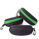 3 Pack Sunglasses Case, RayLove Portable Travel Zipper Eyeglasses Case Hook