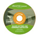 SCEPTRE Professional Glass Cutting and Grinding Saw Blade Disc For, 100mm Cutter with 13800 RPM Cutter Disc for Marble and Granite, Glass for Angle Grinder, Dry Cutting Grinding Blade, Green