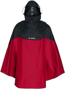 Vaude Covero Poncho II Poncho de pluie pour le vélo indian red FR : M (Taille Fabricant : M)